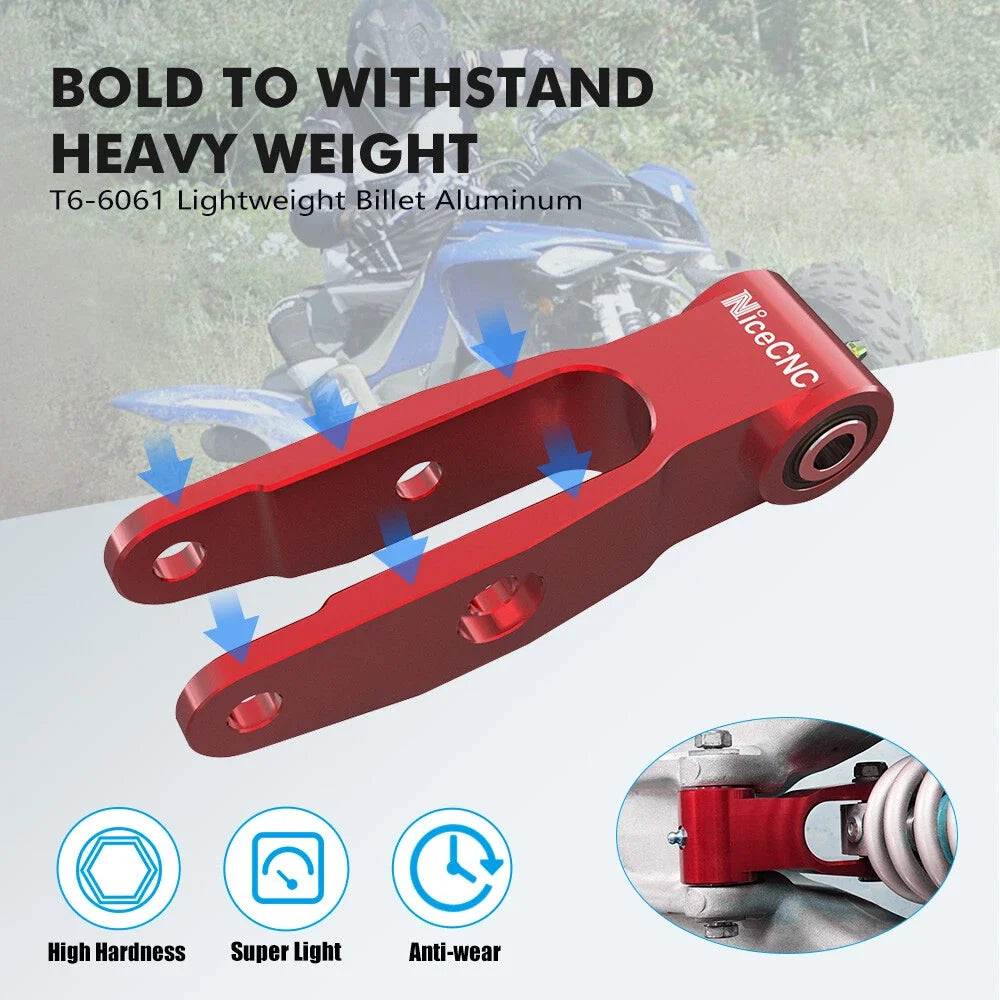 Rear Arm Relay Shock Linkage for Yamaha Raptor 700R YFM700 (2006–2023) #1PE-F217A-00-00 Red