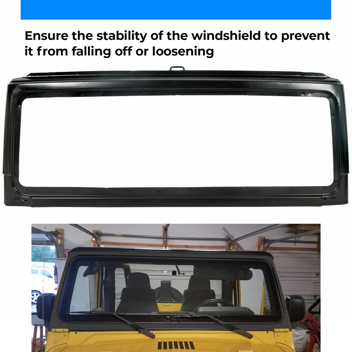 Black Front Windshield Frame 55395014AB for Jeep Wrangler TJ 2003-2006