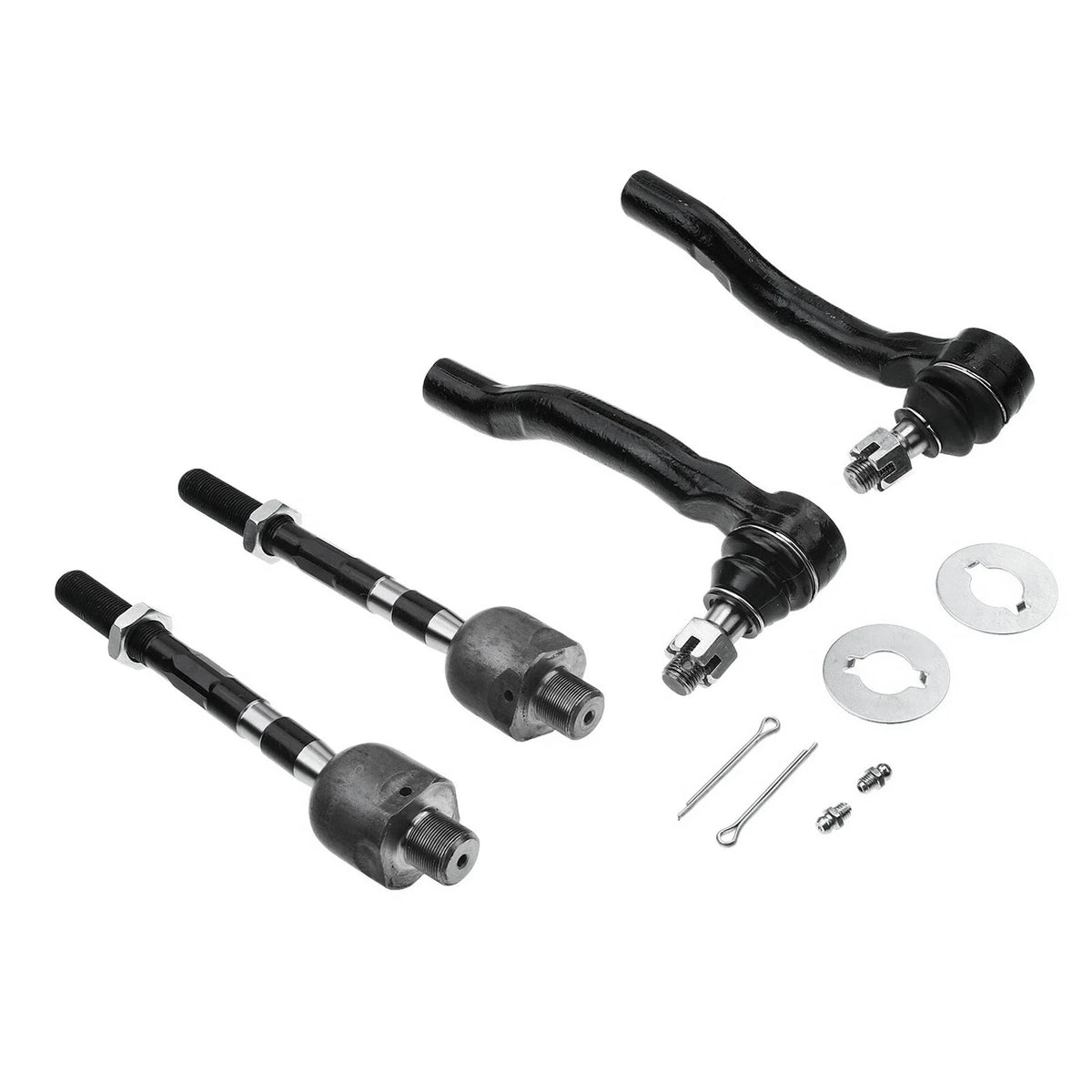 4-Piece Inner & Outer Tie Rod End Set for Nissan Pathfinder Frontier 2005-2019