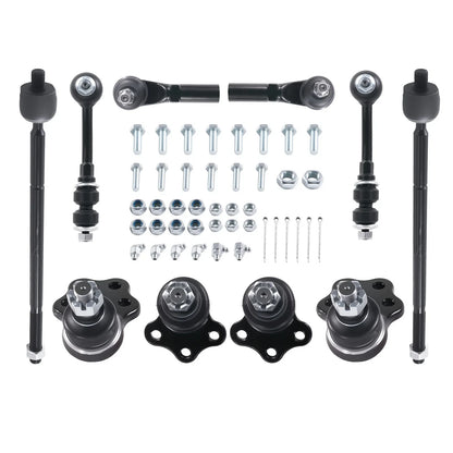 10pc Sway Bar Kit with Front Ball Joints and Tie Rods for Durango Dakota 97-04