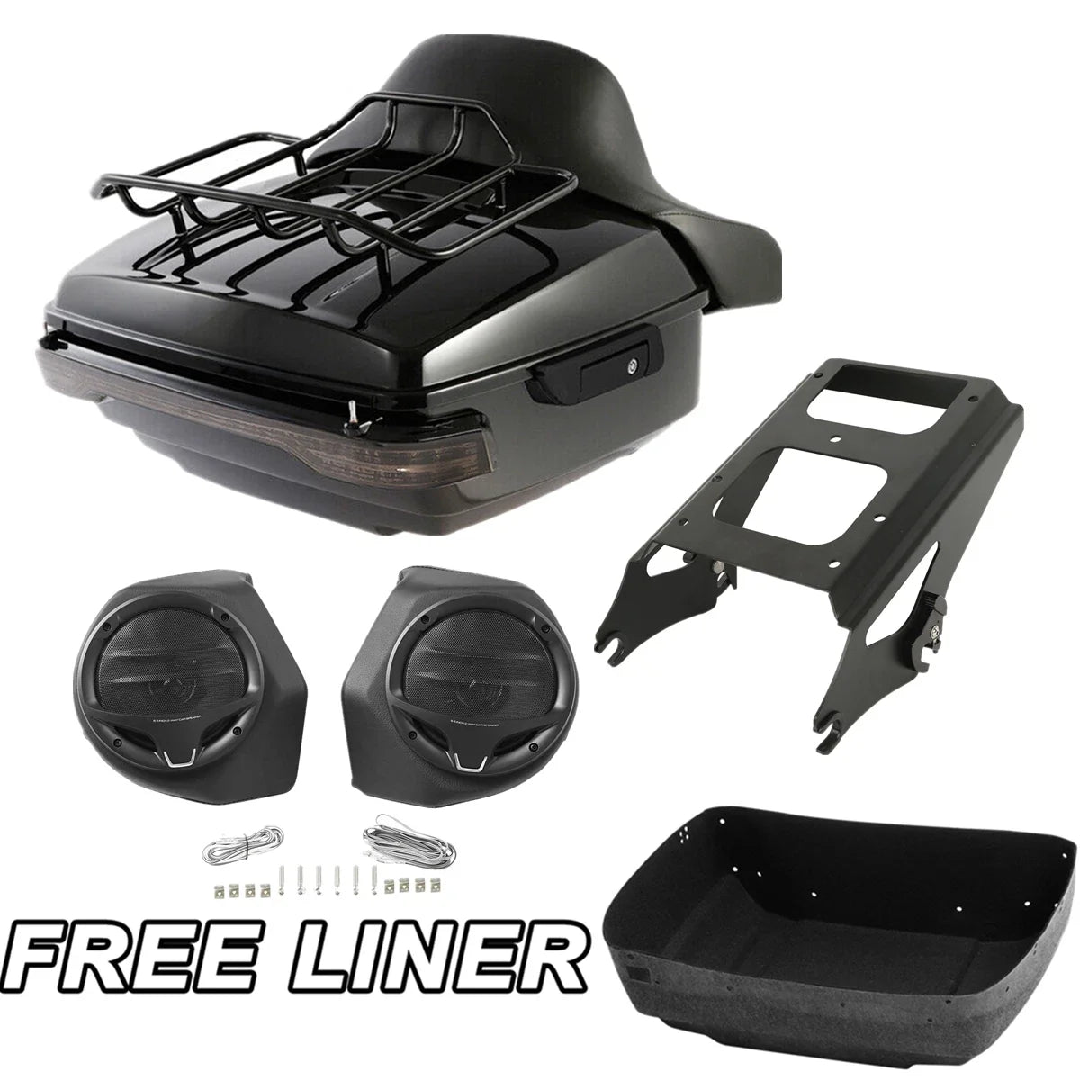 Trunk Pad Rack Speakers for Harley Electra Glide (2009-2013)