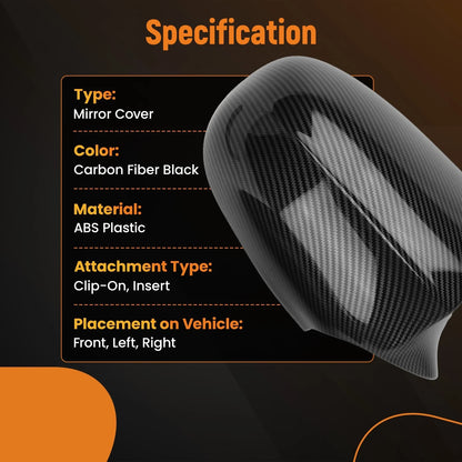 Side Mirror Cover Caps for BMW 3 Series E90 E91 (2008–2011) 51167205291
