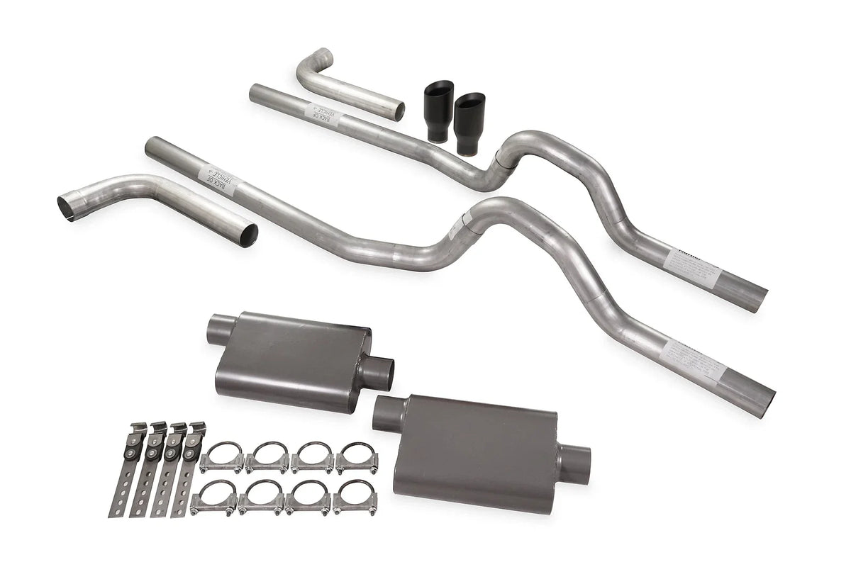 Side Exit Dual Exhaust Kit 3" 2 Chamber for GM C/K 20 3/4 Ton 1973-1980