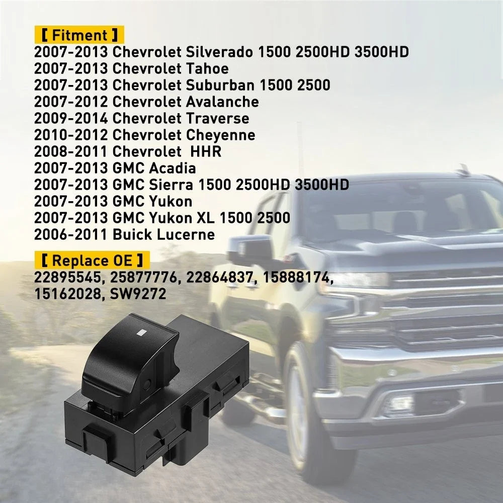 Power Window Switch for GMC Silverado EV Model