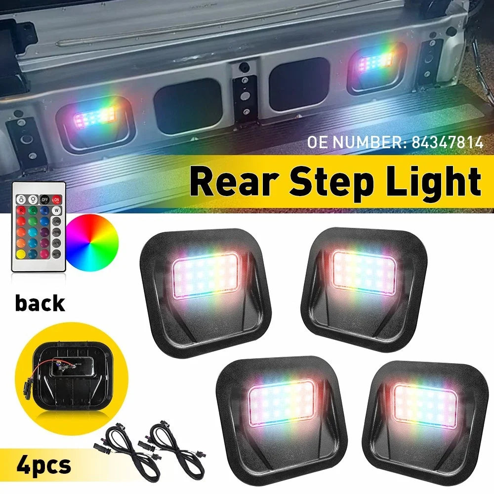 4X LED Tailgate Step Light Set for Chevy Silverado 1500 (2020–2025)