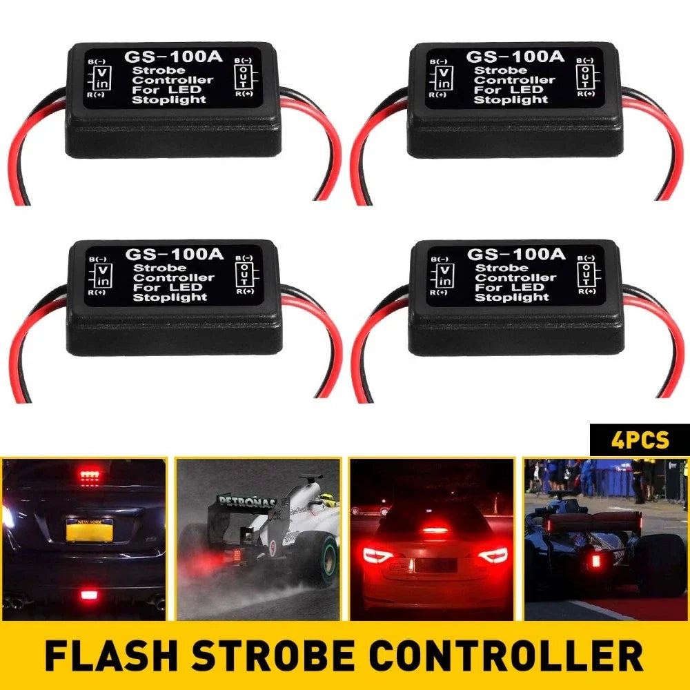 4X Flash Strobe Controller Box for LED Brake Tail Stop Light