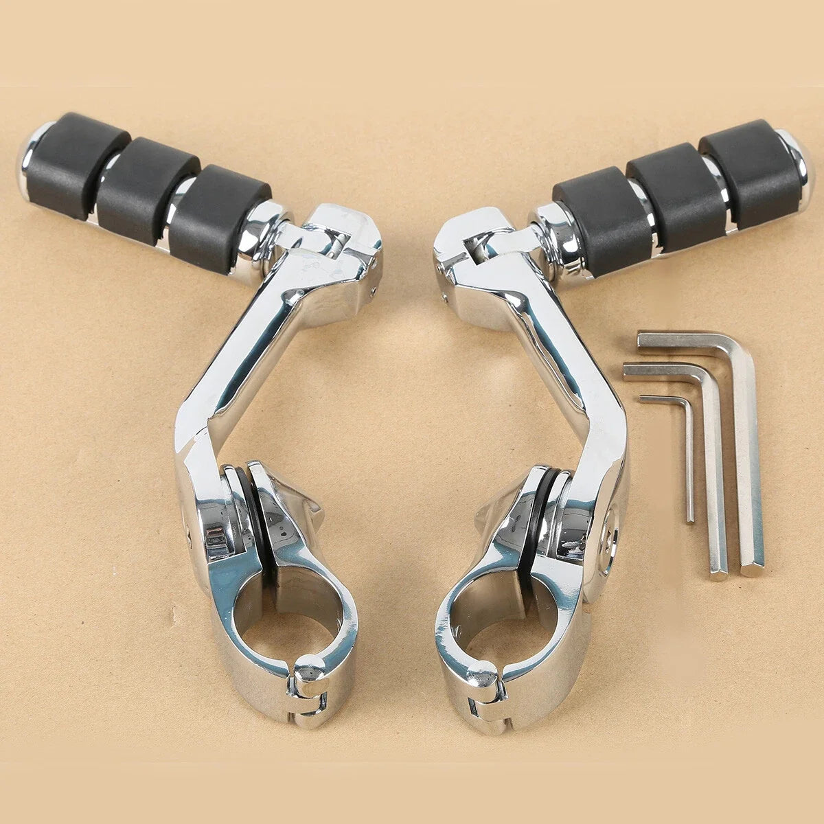 Footpegs 1-1/4" Long Mount Highway Engine Guards for Harley Touring 2014-2023