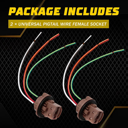 7443 Pigtail Wire Female Socket for Universal Front Turn Signal Lamp