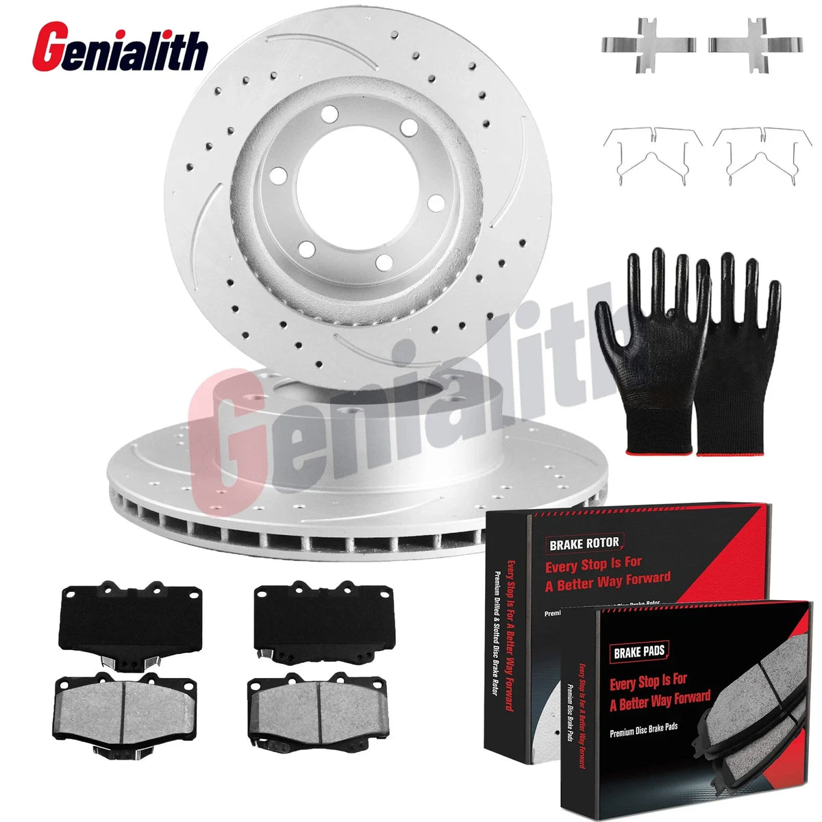Front Brake Pads and Rotors Set for Toyota Tacoma 6LUGS