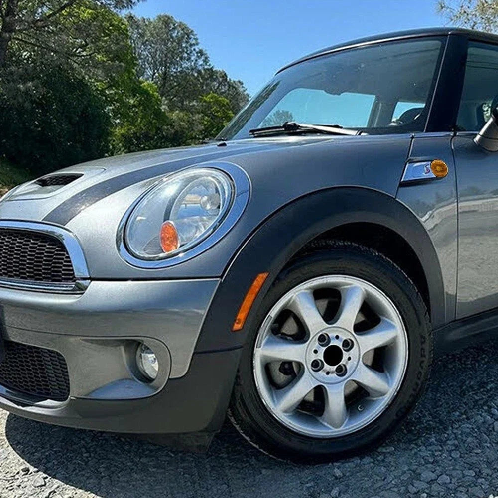 2X Front Side Marker Lights Cover Amber for Mini Cooper R55 R56 R57 R58 R59