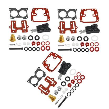 3Pcs Rebuild Kits for Johnson Evinrude V4 Carburetors (1985-1995)