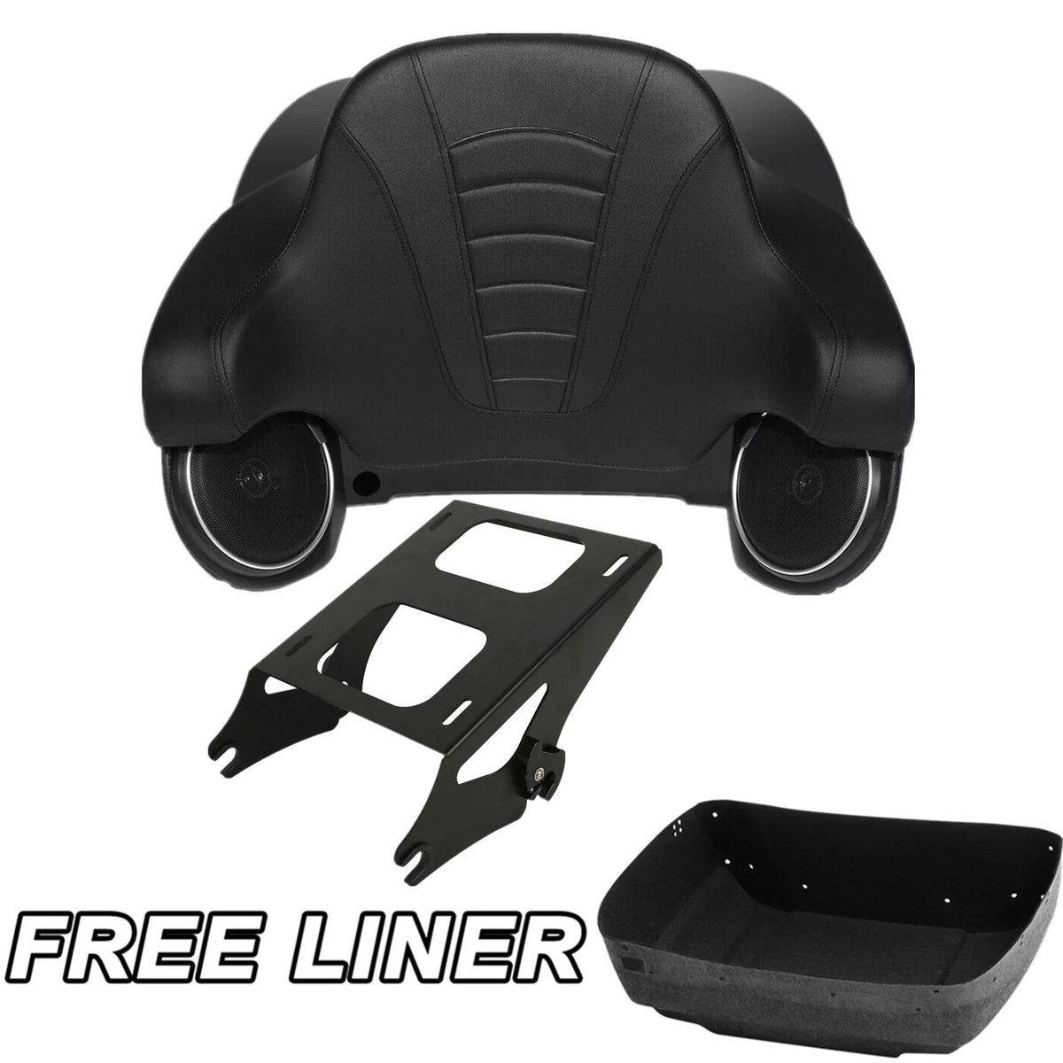 Black 6.5" Trunk Speakers Mount Rack for Harley Road Glide 2014-2023