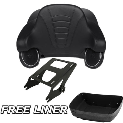 Black 6.5" Trunk Speakers Mount Rack for Harley Road Glide 2014-2023