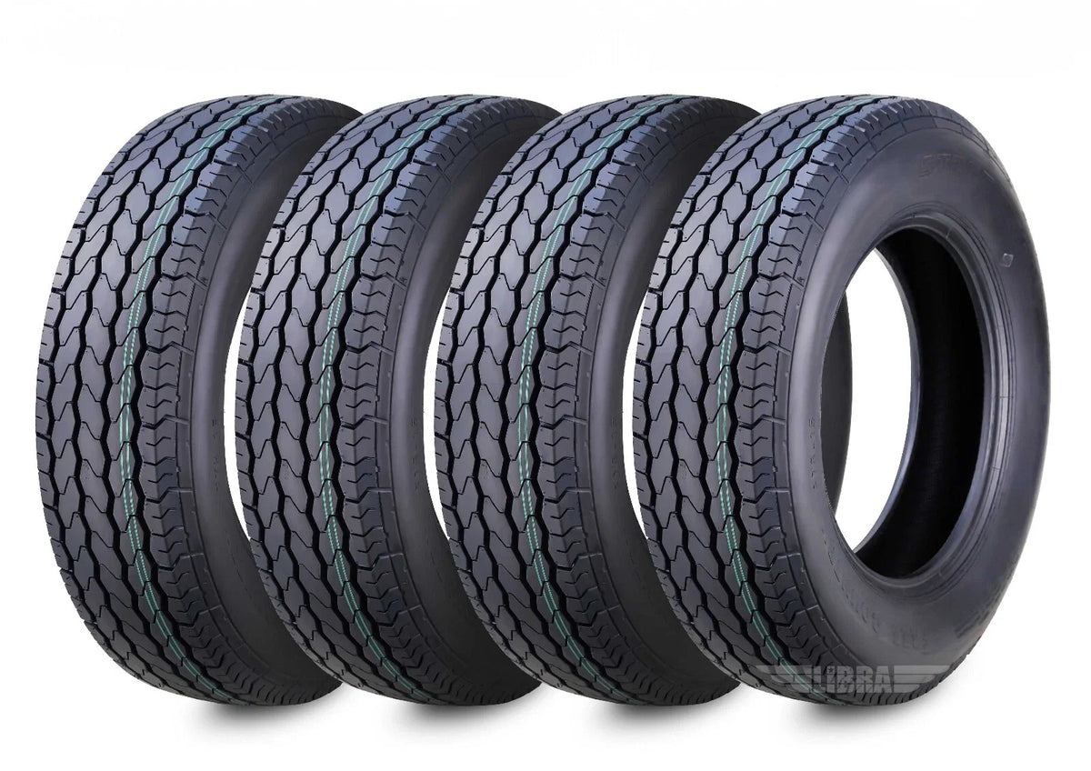 Set of 4 ST205/75D15 Free Country Trailer Tires 2057515 F78-15 Bias