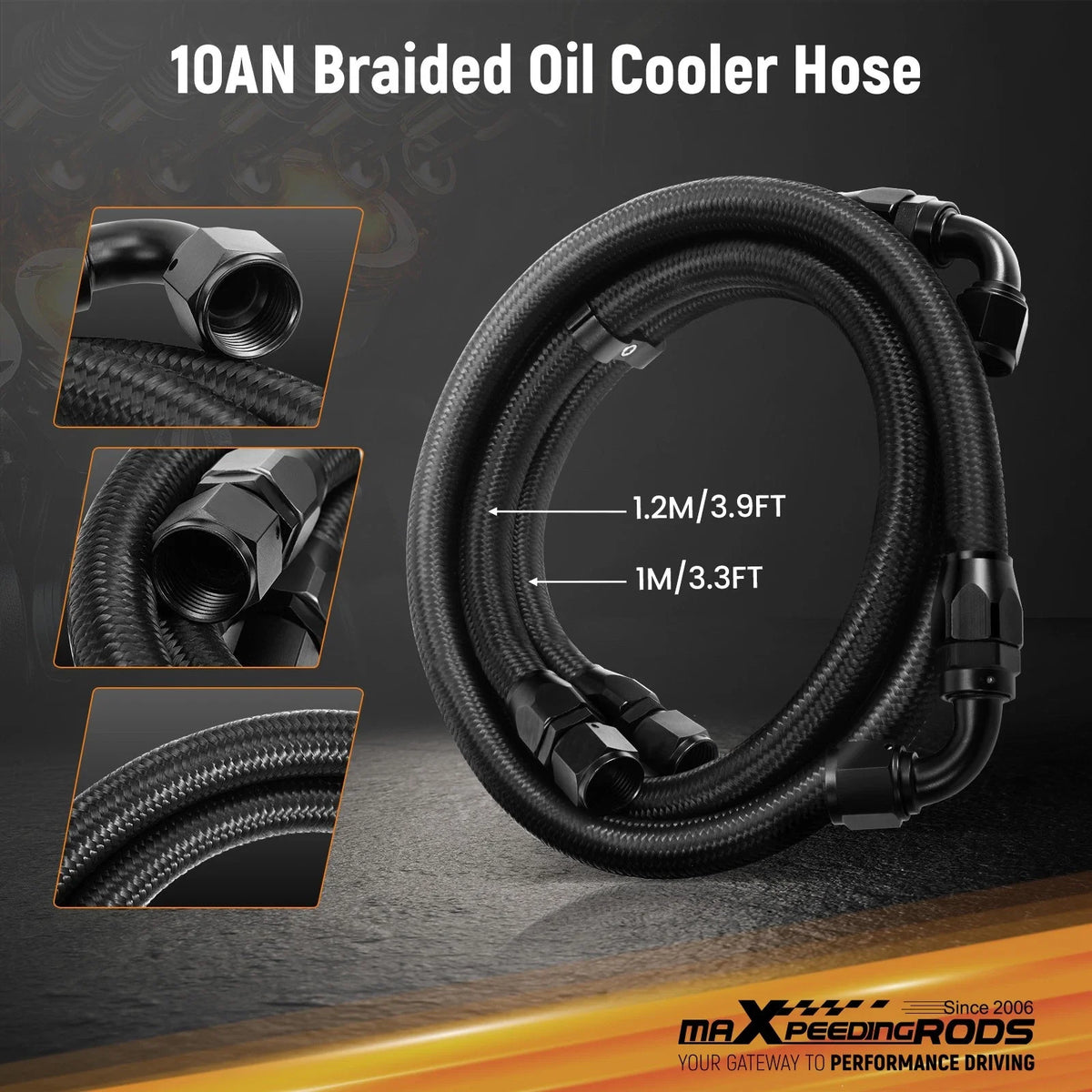 10AN 7 Row Transmission Oil Cooler & Thermostatic Sandwich Adapter