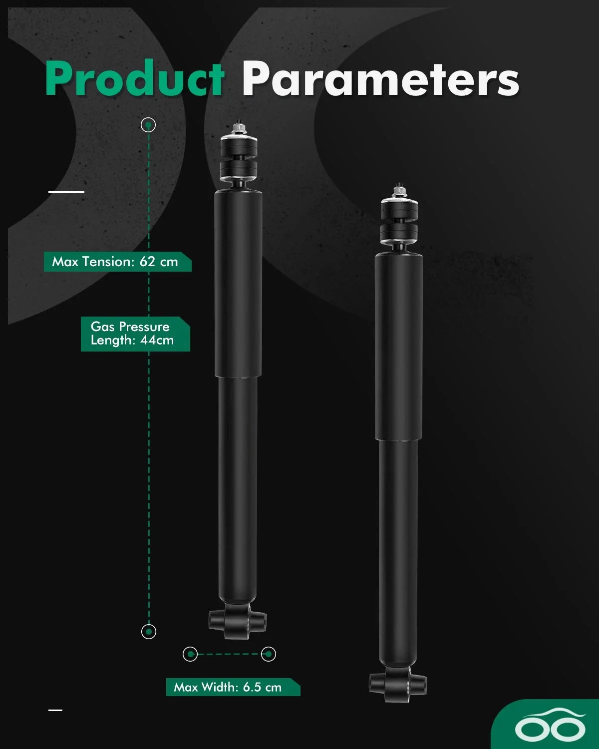 Rear Pair of Struts and Shocks for Lincoln Mercury Ford Crown Victoria 03-11