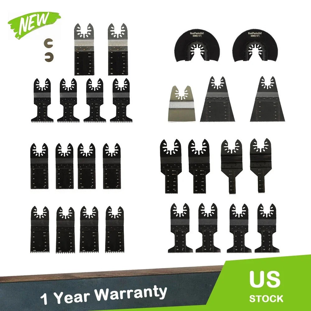 Set of 29 Oscillating Saw Blades for Universal Tools