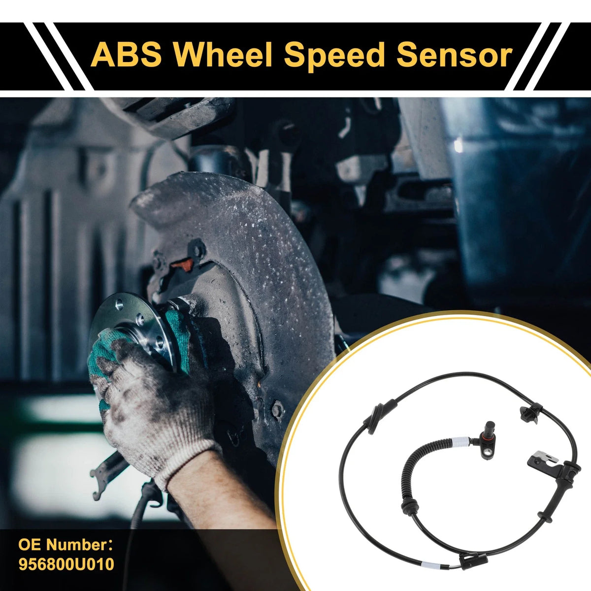 ABS Wheel Speed Sensor No. 956800U010 for Hyundai Verna (2006–2010) Rear Left