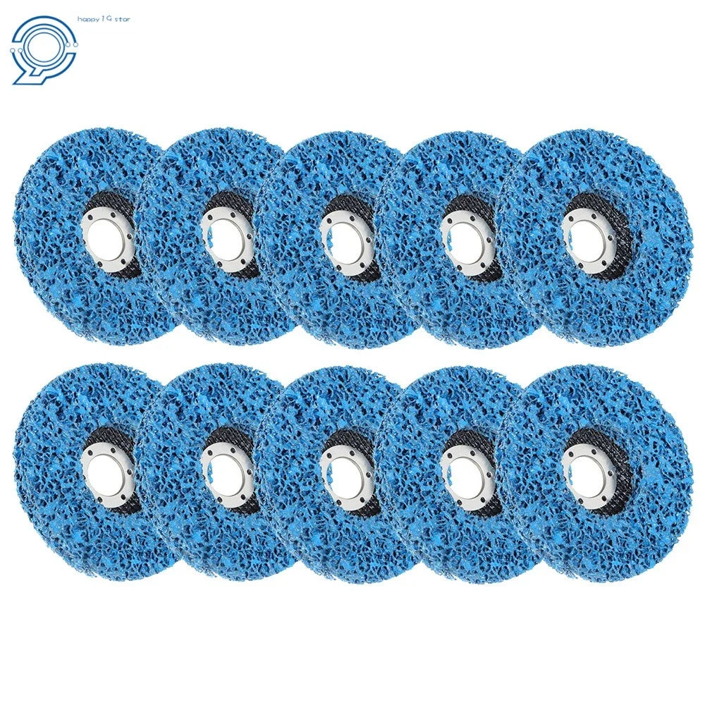 10pk Poly Strip Disc Wheel for Angle Grinder (4.5''x7/8")