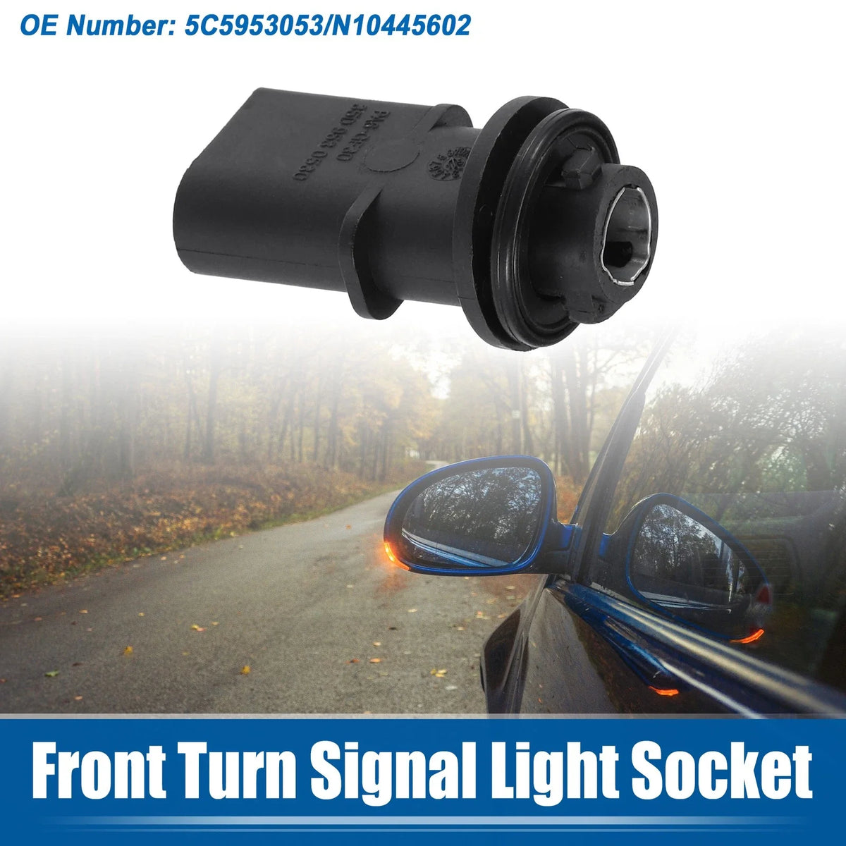 Front Turn Signal Light Socket for VW Beetle CC, Audi (No. 5C5953053/N10445602)