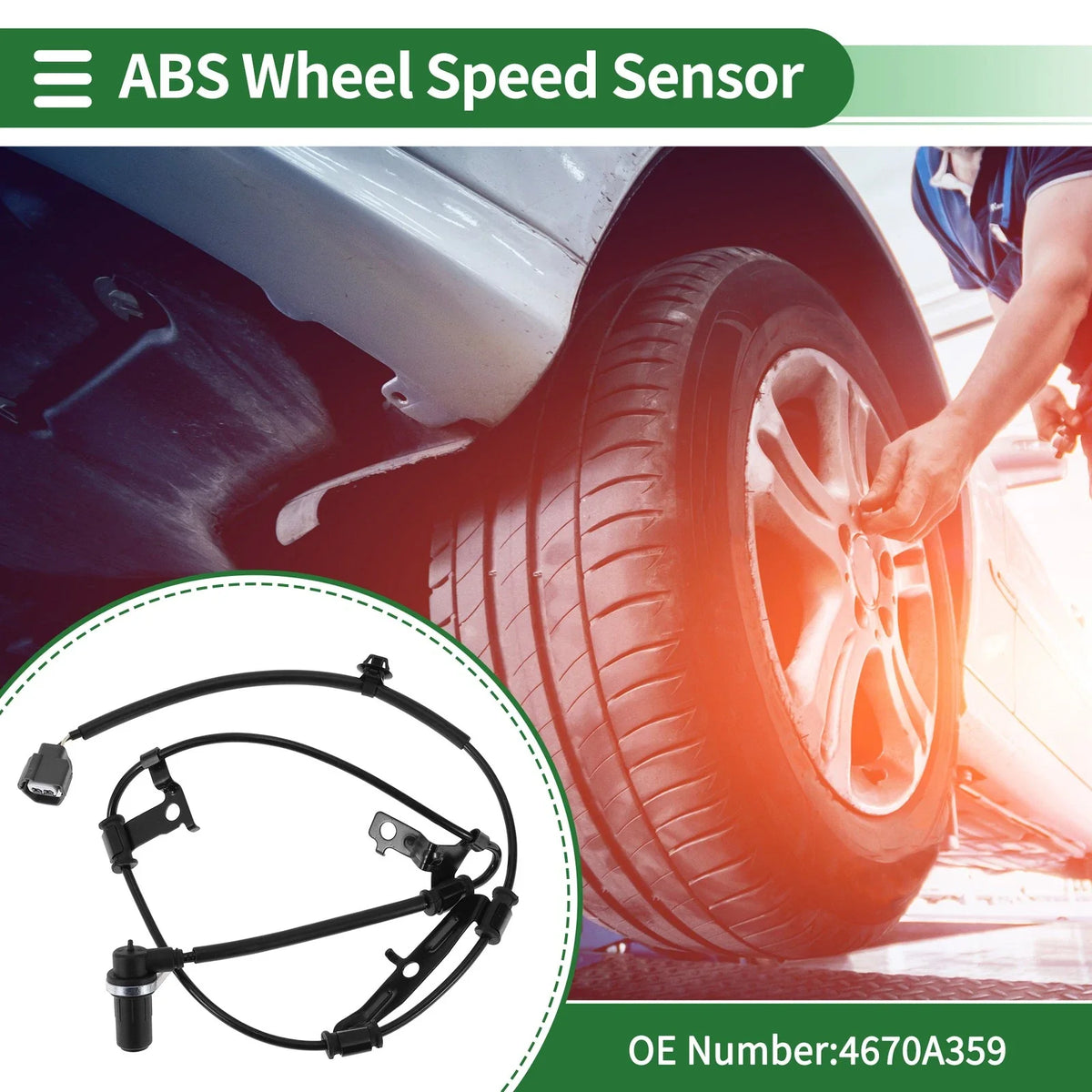 ABS Wheel Speed Sensor No. 4670A359 for Mitsubishi Eclipse (1995–1999)