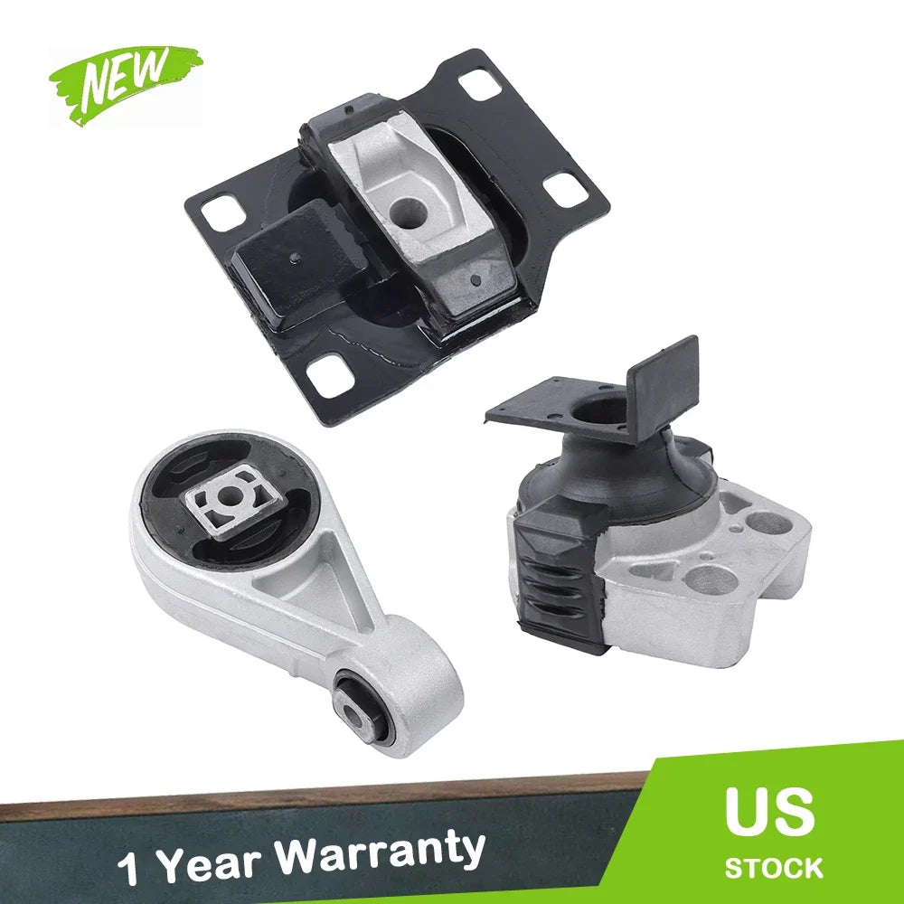 3X Engine Motor & Transmission Mount Set for Ford Focus (2005–2007) L4 2.0L 2.3L