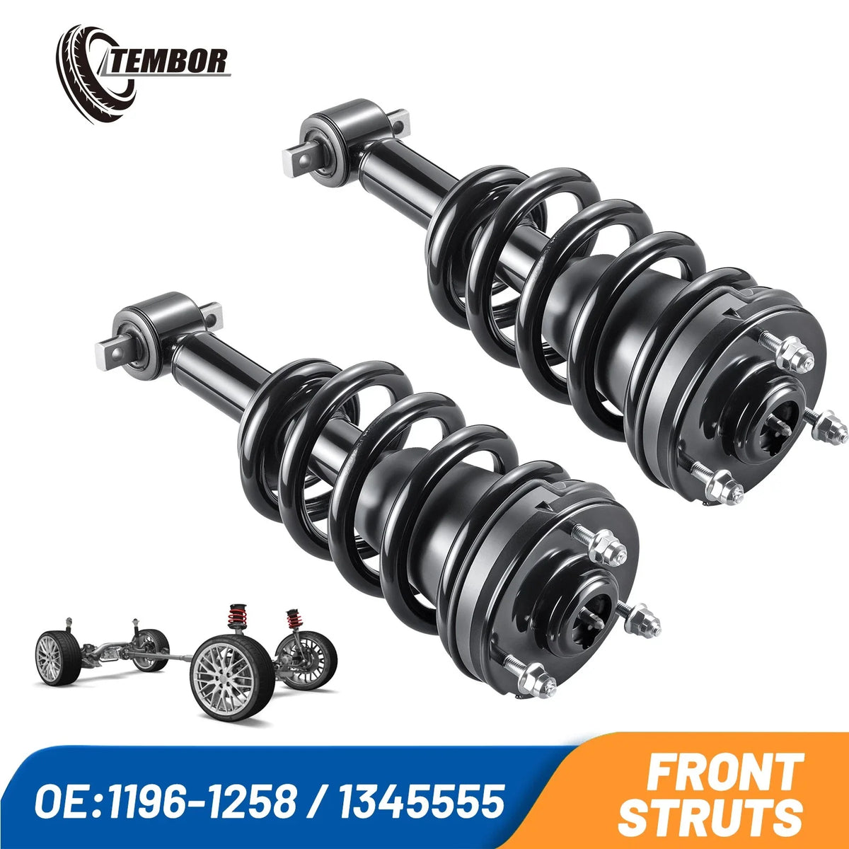 Front Struts Springs Pair for Chevrolet Silverado 1500 and GMC Sierra (2007–2013)