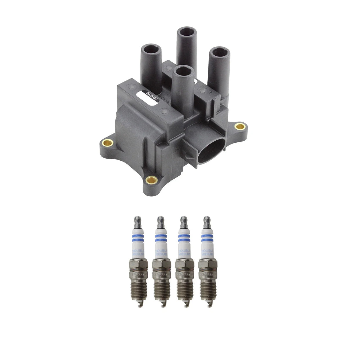 Set of 4 Denso Ignition Coils & Bosch Iridium Spark Plugs for Ranger