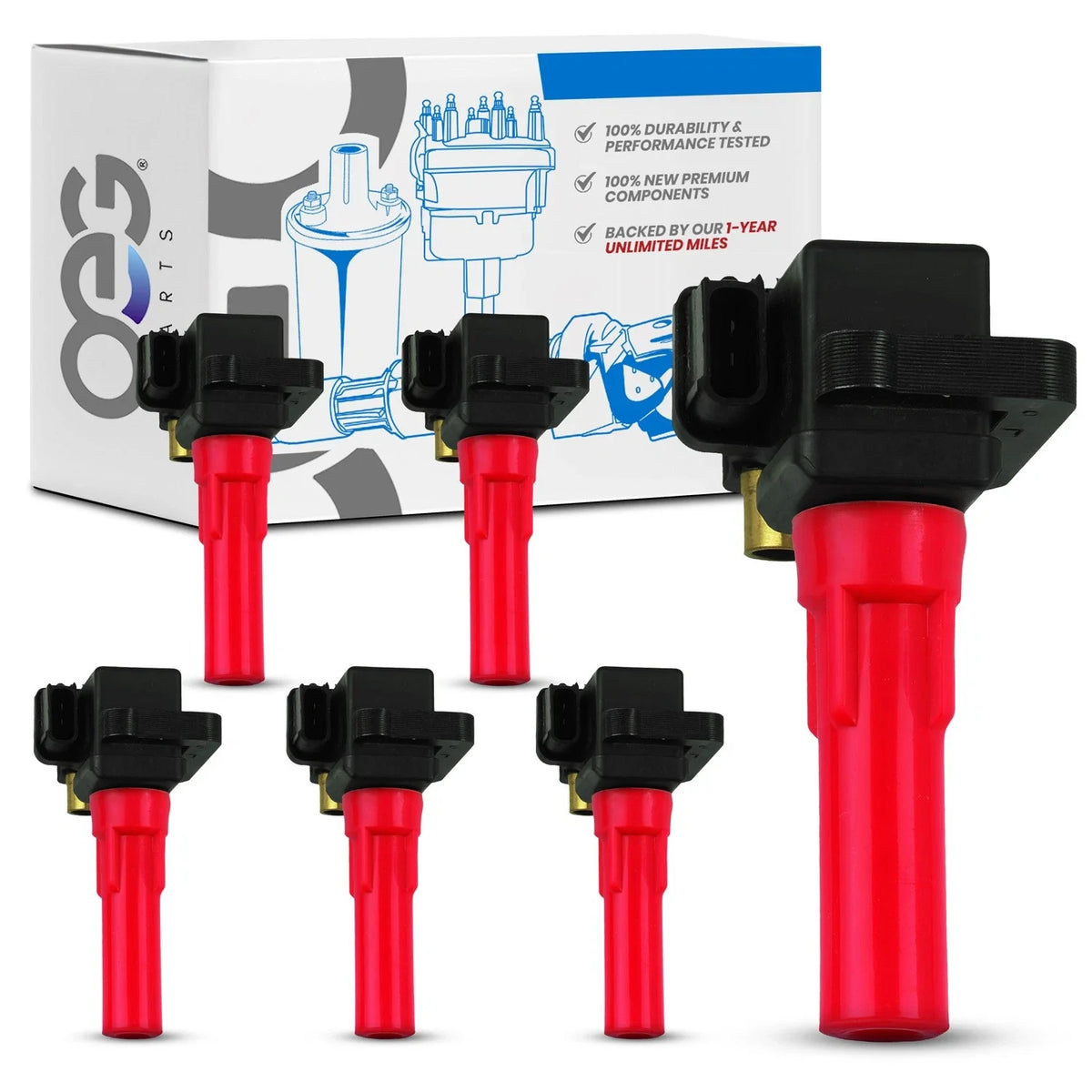 Set of 6 Ignition Coils for Subaru Legacy Outback (2010–2017)