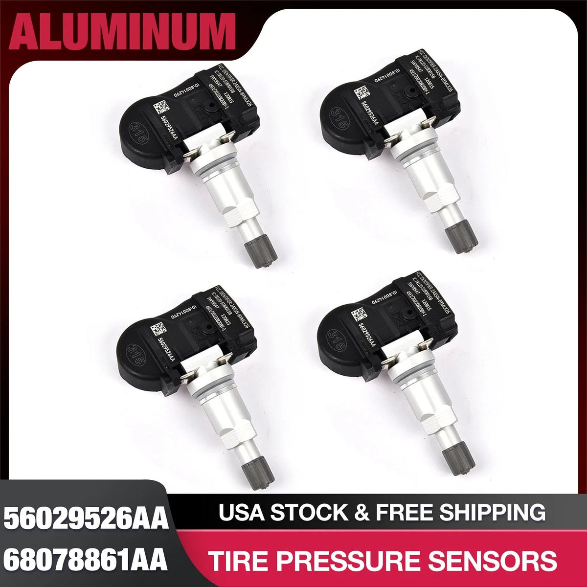 4PCS TPMS Tire Pressure Sensor for Chrysler Dodge Jeep (2013–2014)