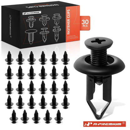 30x 9mm Front Bumper Screw-Type Clips for Nissan