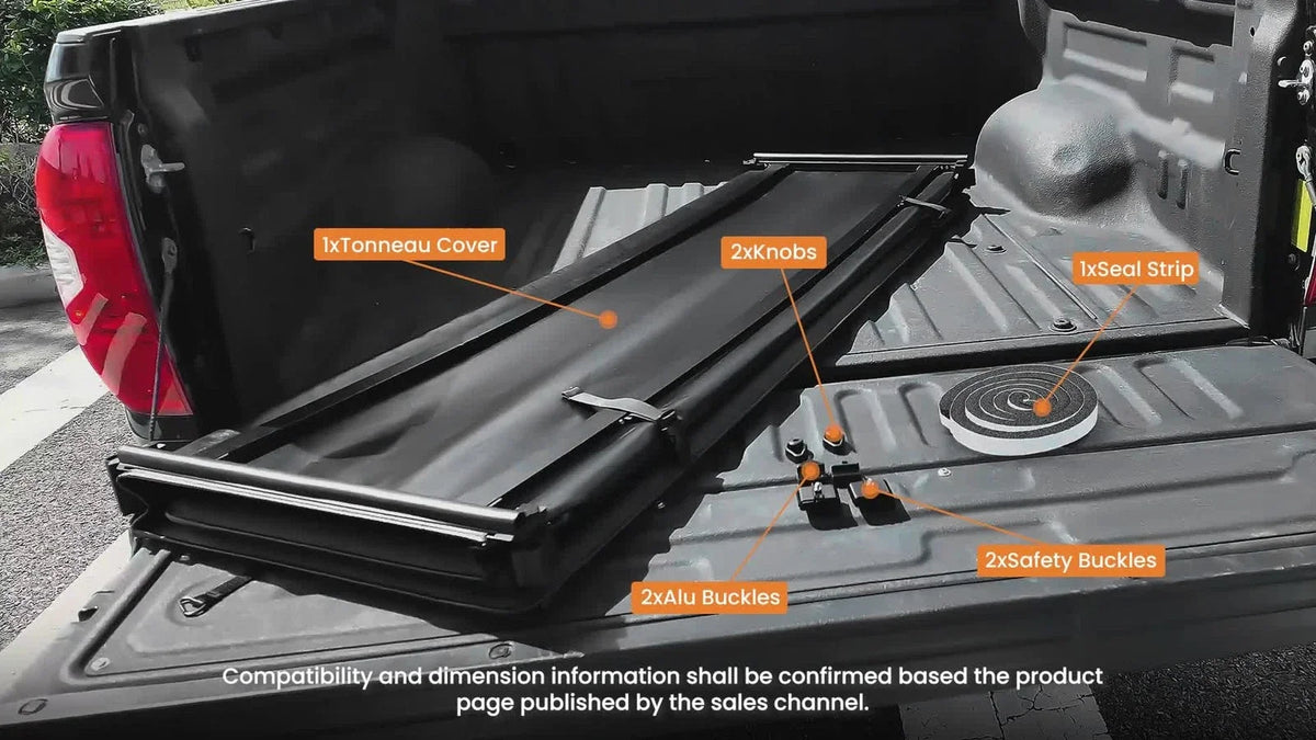 5ft Soft Vinyl Tonneau Cover for Jeep Gladiator (2020–2026) Tri-Fold UV