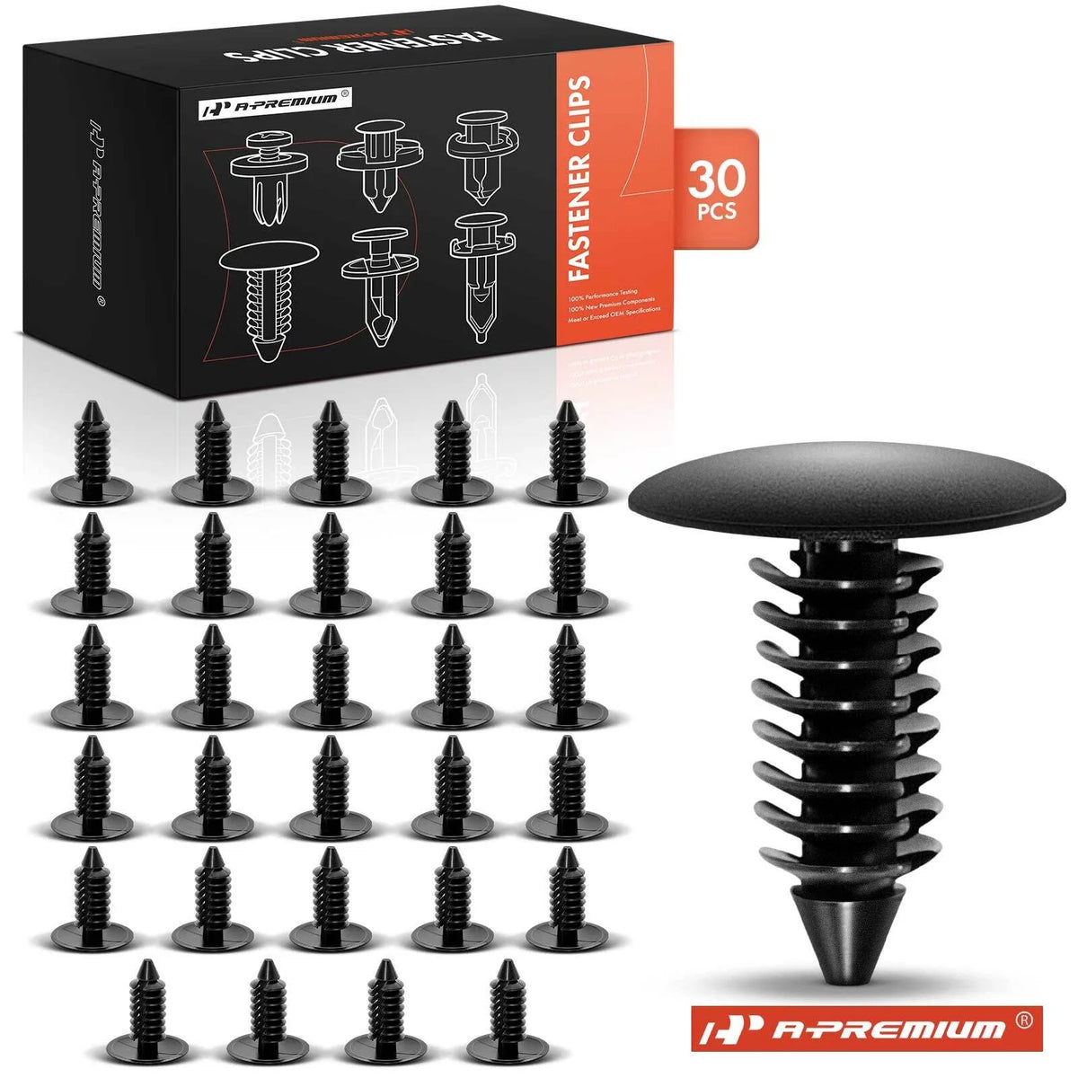 30Pcs 8mm Nylon Radiator Fender Bumper Shield Retainers for Ford GMC