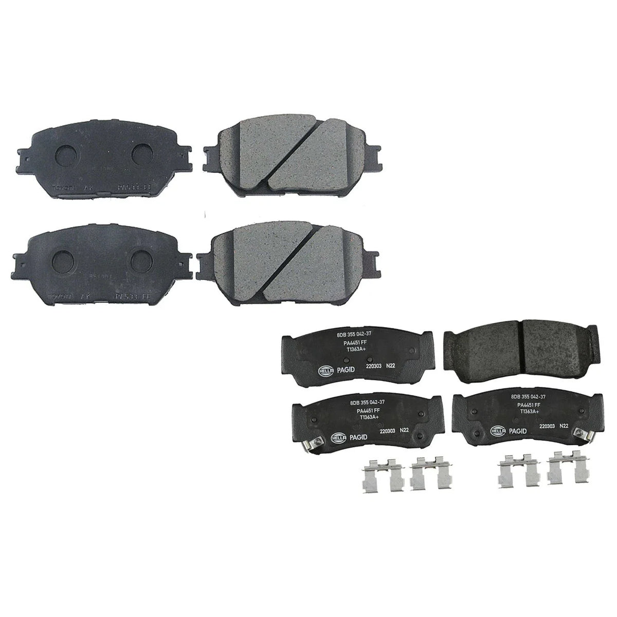 Pagid Front & Rear Brake Pads Set for Lexus Toyota