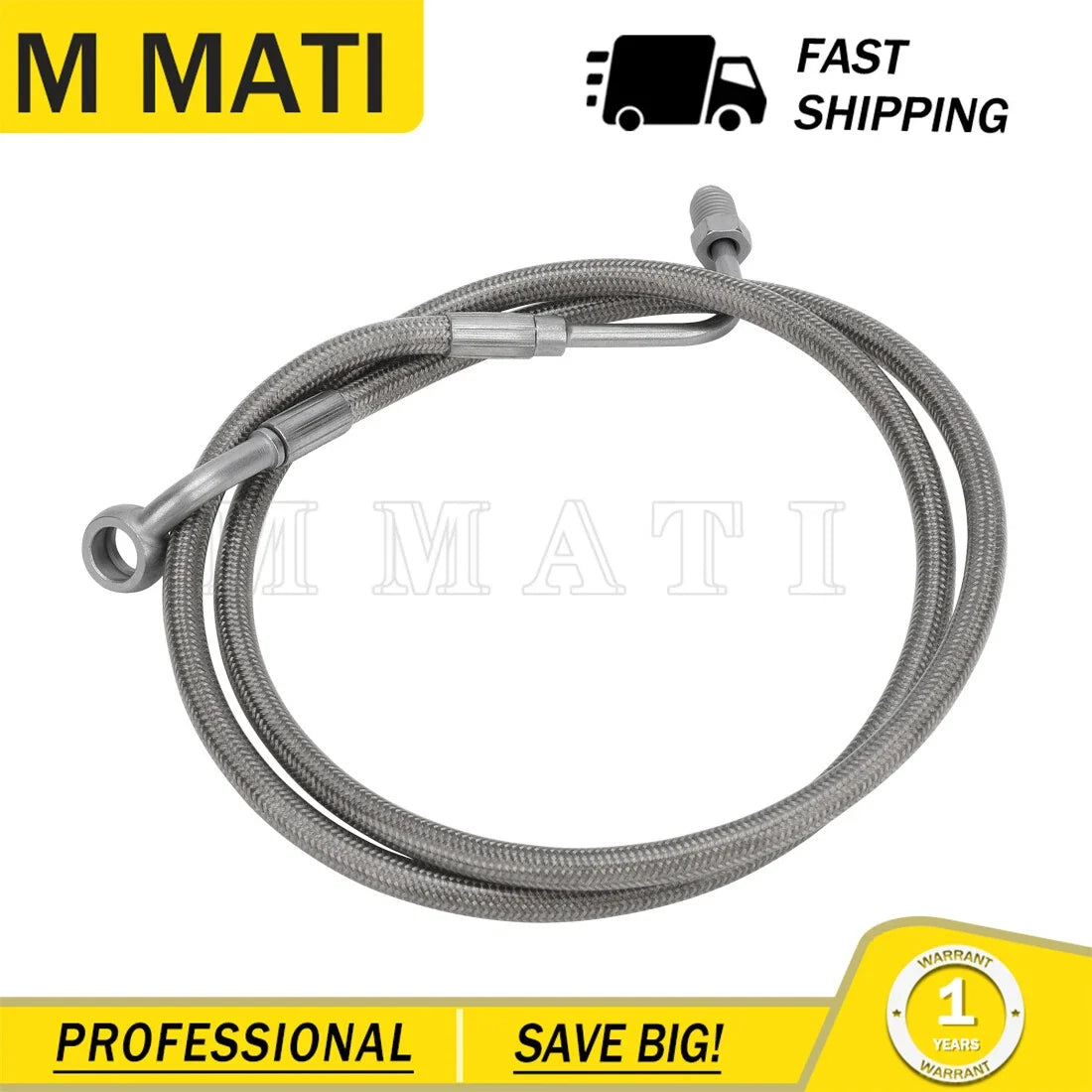 39-Inch Left Rear Brake Line for Ranger 570 Polaris (2014–2021) 1912105
