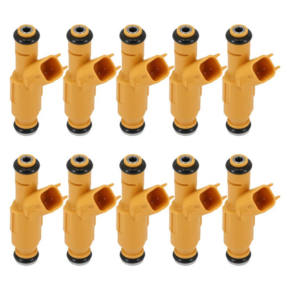 Set of 10 Front Fuel Injectors for 1999 Ford Super Duty V10 E350 F250 F350