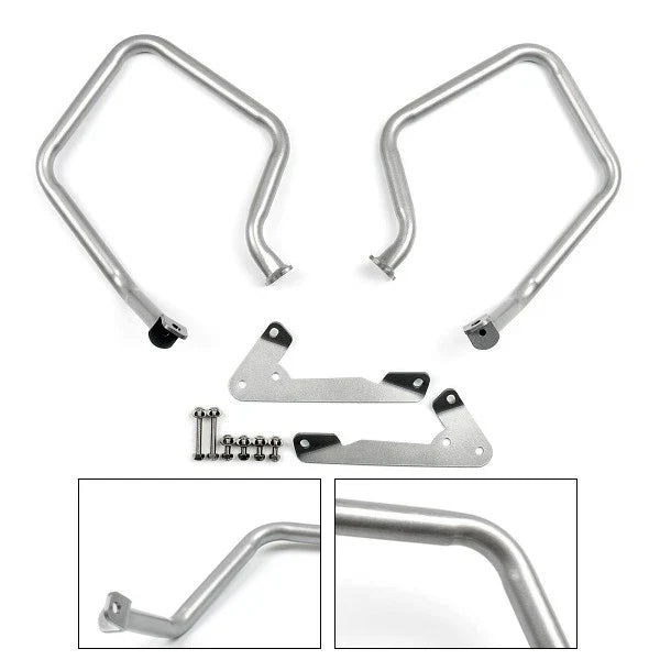 Silver Rear Crash Bars for R1200RT BMW (2014–2017)