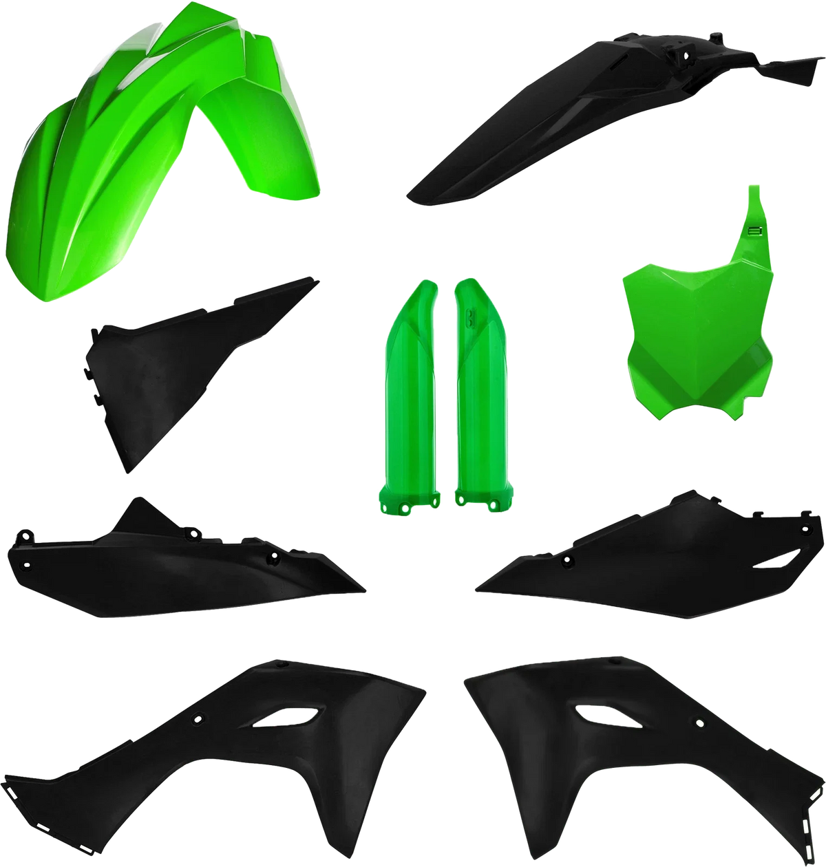 Acerbis Full Plastic Kit for Kawasaki KX450F & KX450X (2024) Green/Black