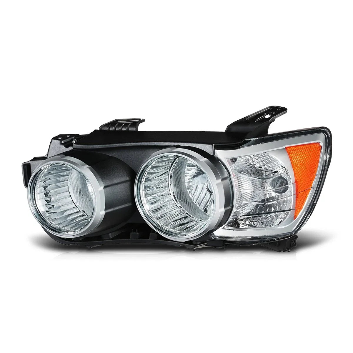 Left Driver Side Headlight Lamp for Chevy Sonic (2012–2016) OE Style Chrome Bezel
