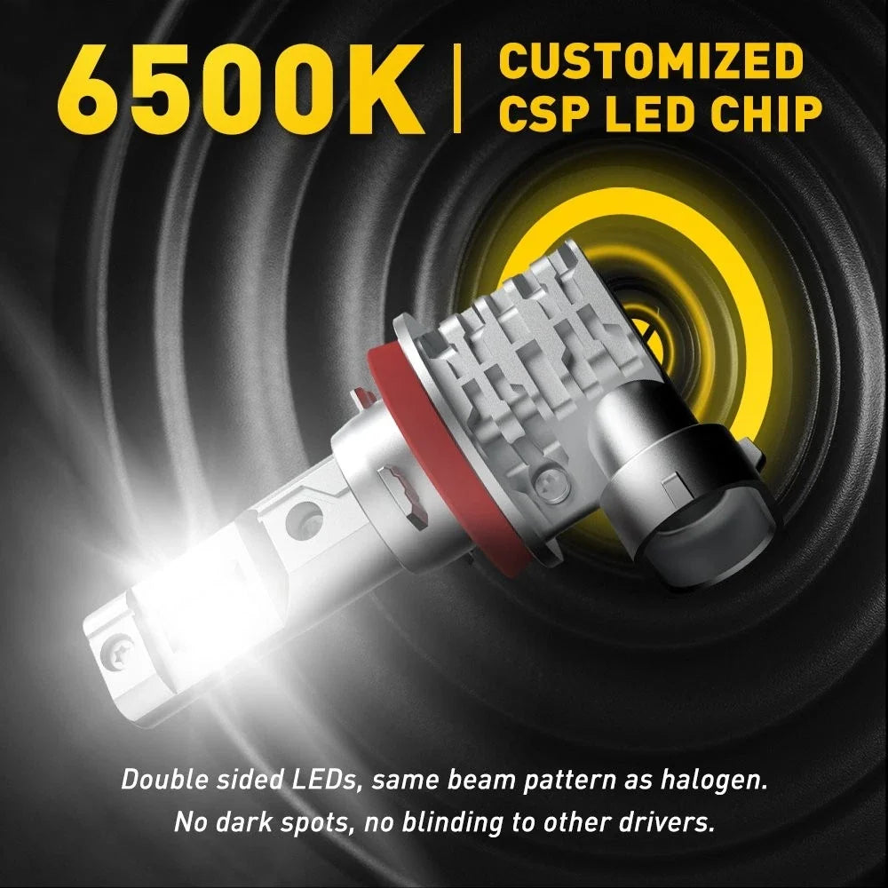 2X Auxito LED Headlight H11 H8 Low Beam Bulbs Canbus Kit 6500K for