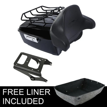 Trunk Backrest Pad Rack Mount for Harley Touring (2009-2013)