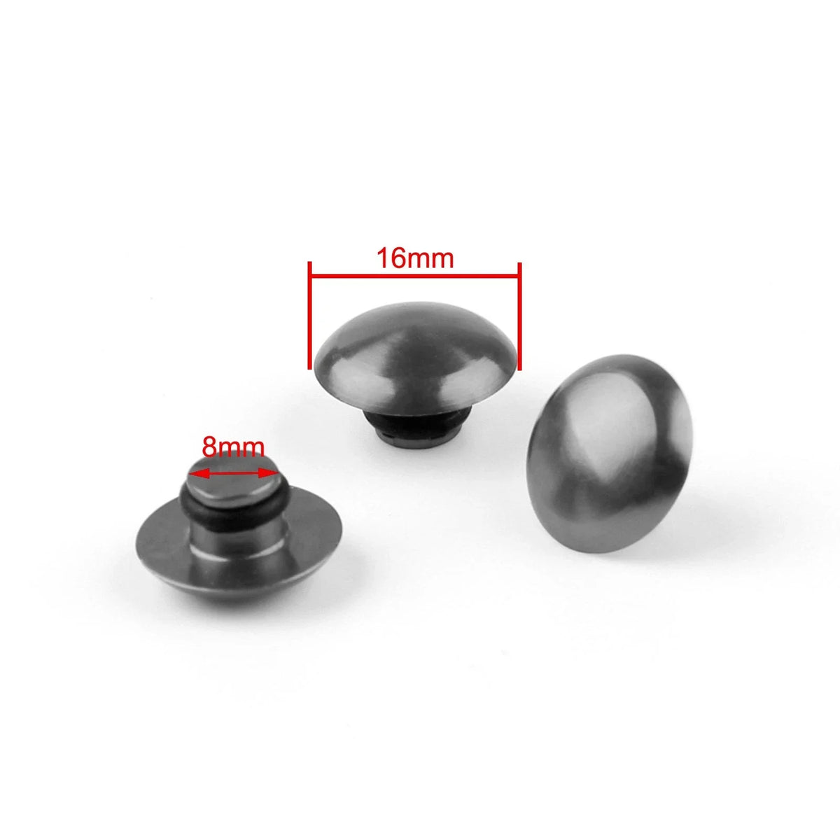 M10 Hex Socket Bolt Screw Nut Head Cover Cap for Universal Motorcycle (Gray)