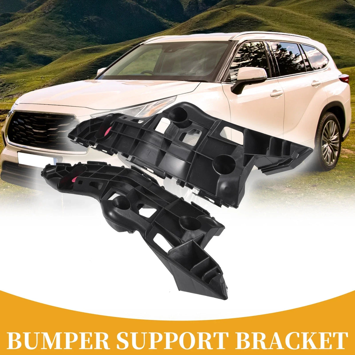 Set of 2 Front Bumper Support Brackets for Toyota Highlander (2014–2016)