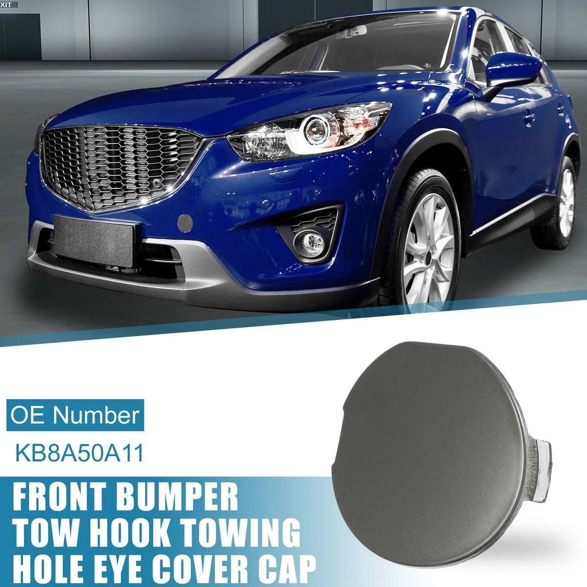 Tow Hook Cover Cap for Mazda CX-5 (2017–2021) - Gray