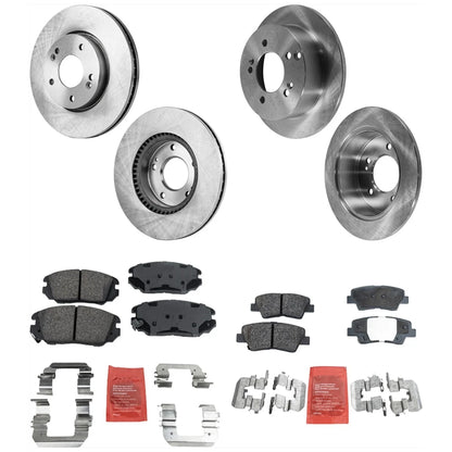 Ceramic Brake Pads and Disc Kit for Hyundai Sonata 2010 - Front & Rear