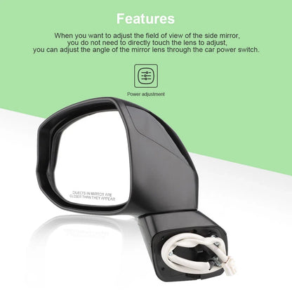 3Pin Driver Side Power Mirror in Textured Black for Honda Civic 2012-2014