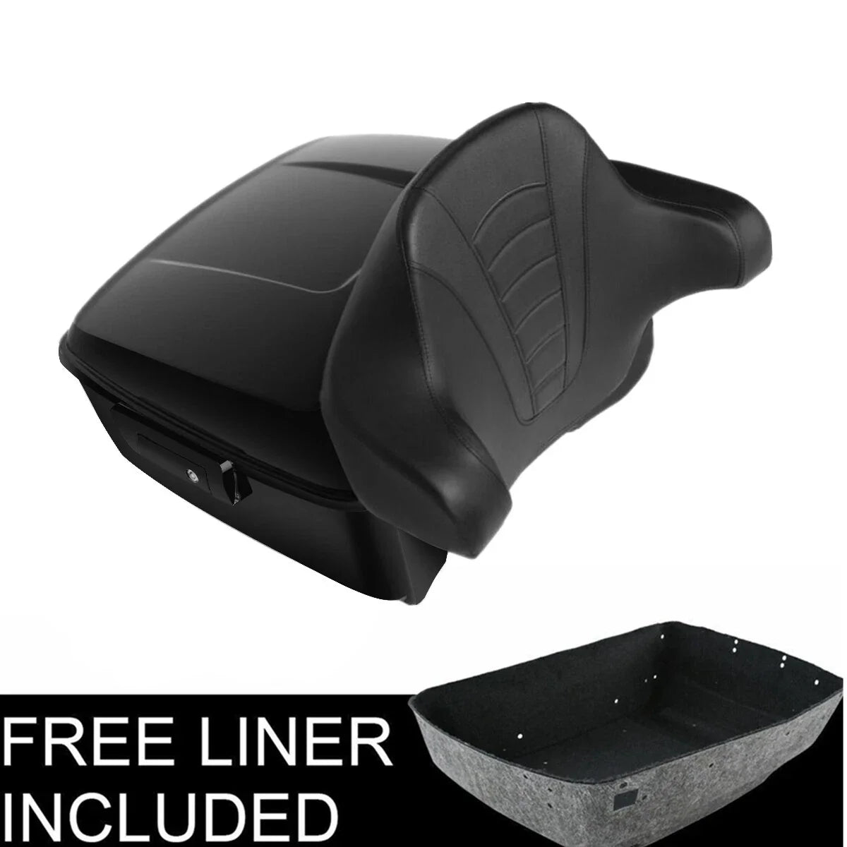 Trunk Backrest Pad Mount Rack for Harley Touring Road Glide (2014–2025)