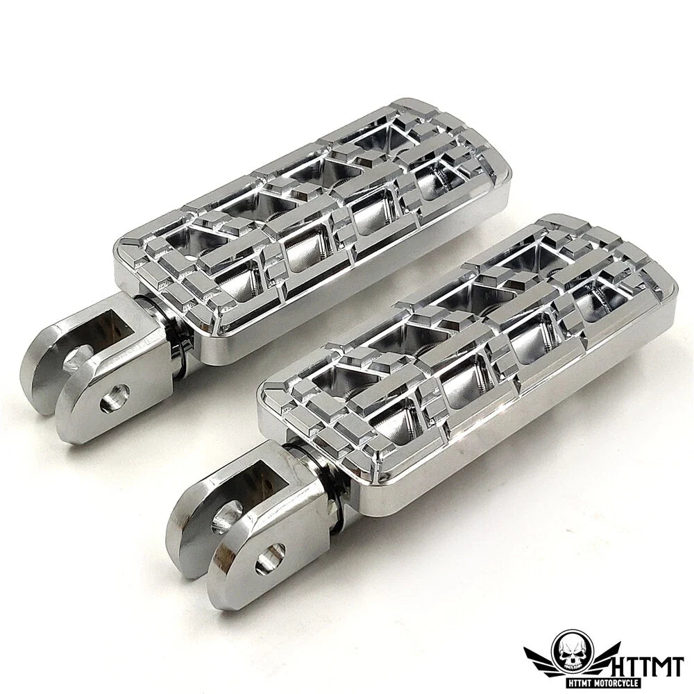 CNC Dominator Cut Chrome Foot Peg for Harley FXBB FXBR FXBRS FXLR 2018-2023