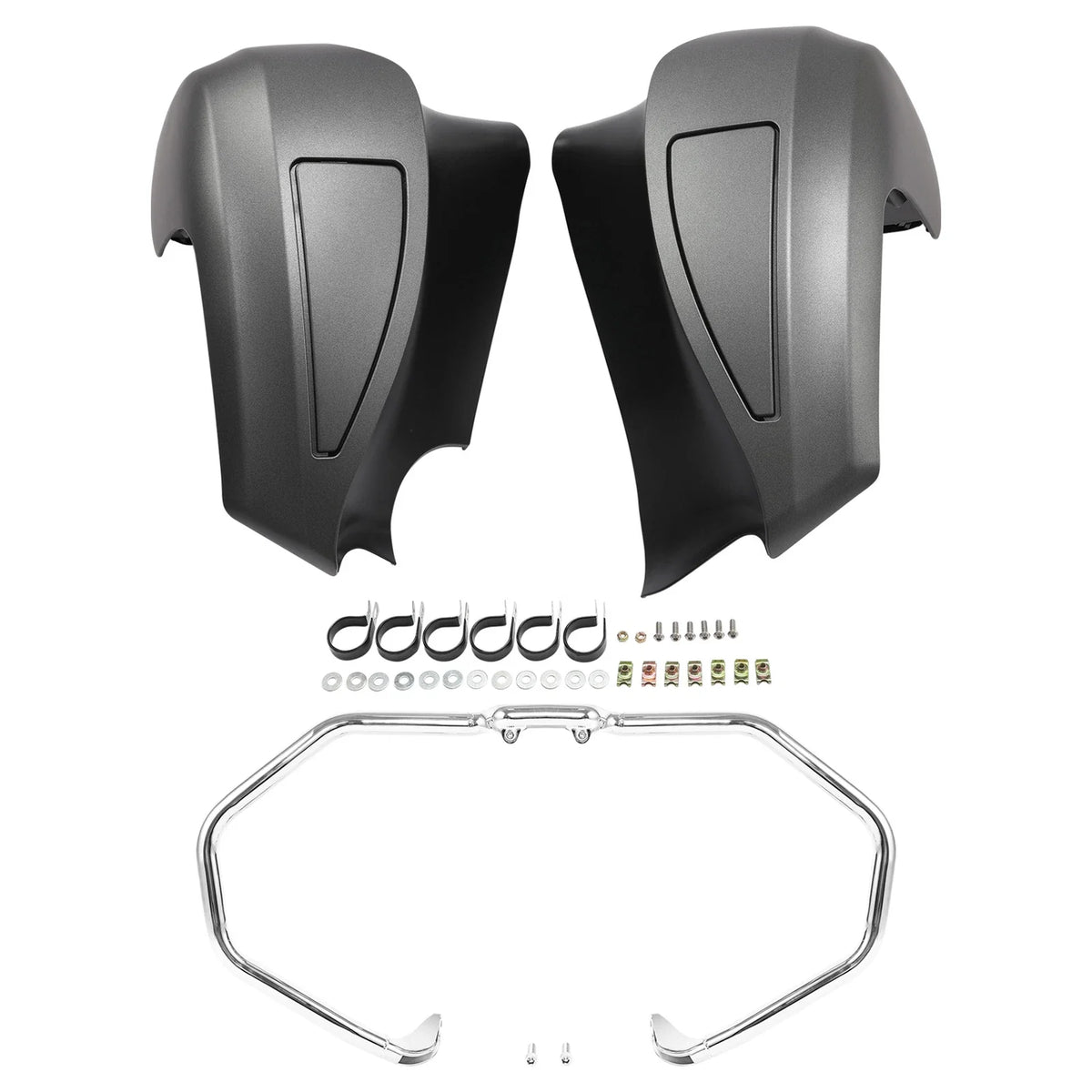 Titanium Smoke Engine Guard & Lower Vented Fairings for Chieftain 2019-2025
