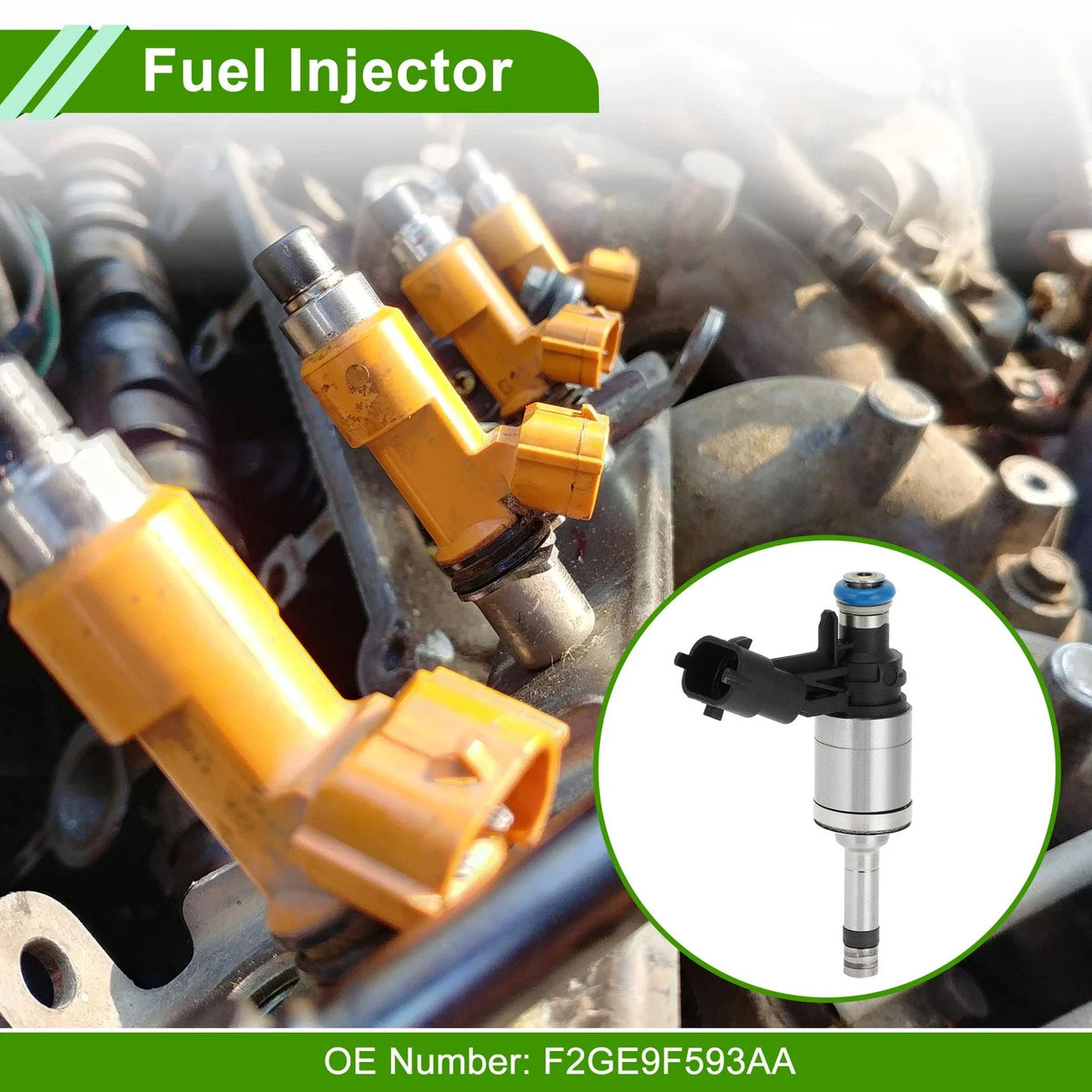 Fuel Injector No.F2GE9F593AA for Ford Edge 2.0T (2012–2014)